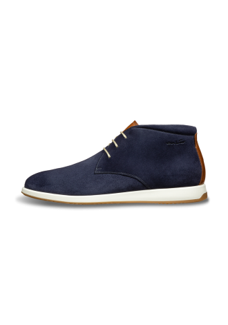 Navy suède Ticino halfhoge veterschoen