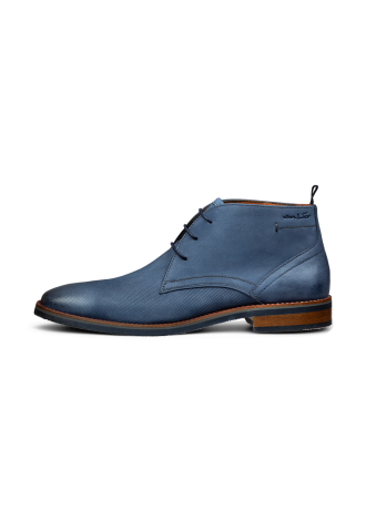 Blauw nubuck Amalfi halfhoge veterschoen