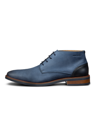 Blauw nubuck Amalfi halfhoge veterschoen