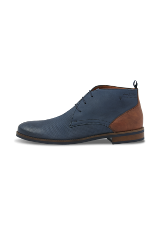 Blauw nubuck Sabinus halfhoge veterschoen