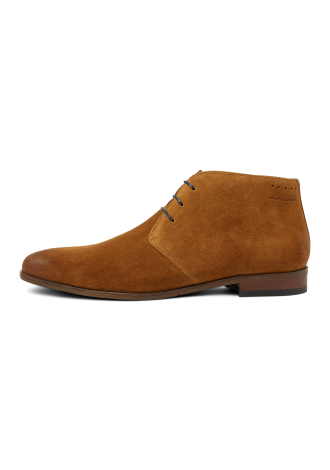 Cognac suède Egeus halfhoge veterschoen