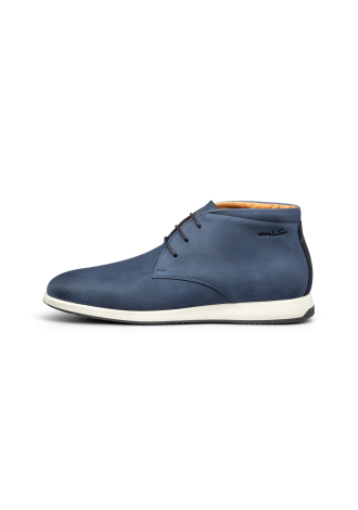 Blauw Nubuck Ticino halfhoge veterschoen