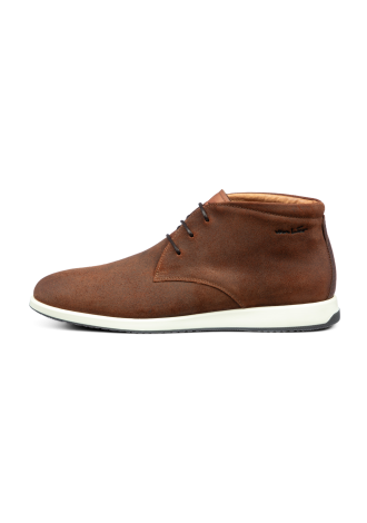 Roest cognac suède Ticino halfhoge veterschoen