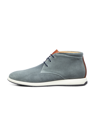 Grijs blauw suède Ticino halfhoge veterschoen