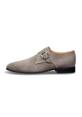 Taupe suède Sanremo gespschoen