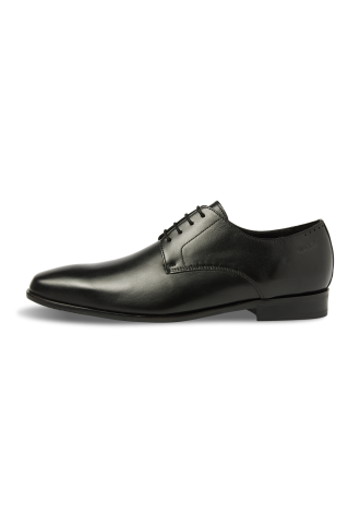 Zwart gladleren Santorini veterschoen