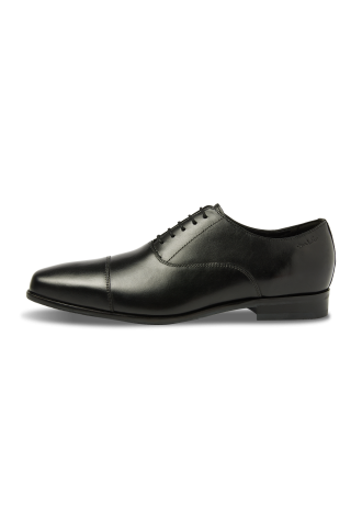 Zwart gladleren Santorini veterschoen