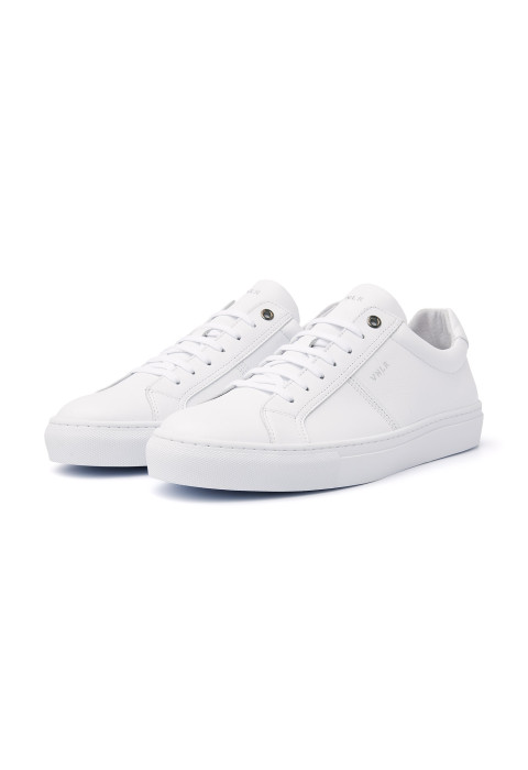 Wit gladleren Novara sneaker