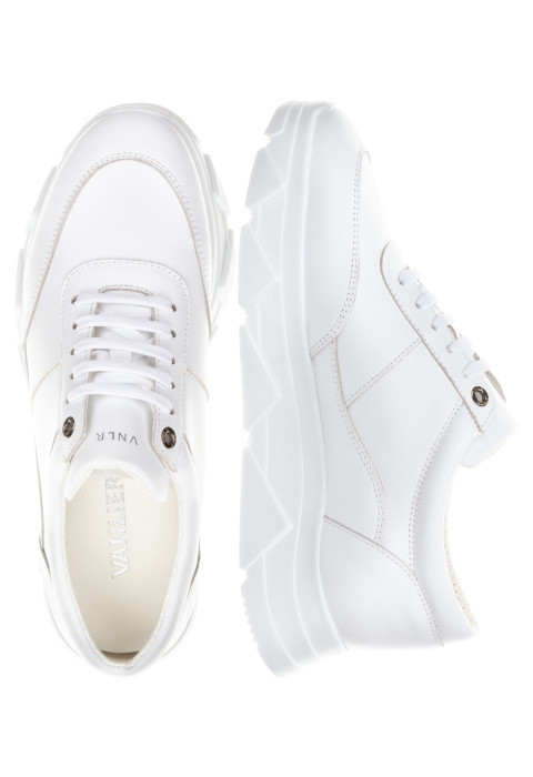 Wit gladleren Rosa sneaker