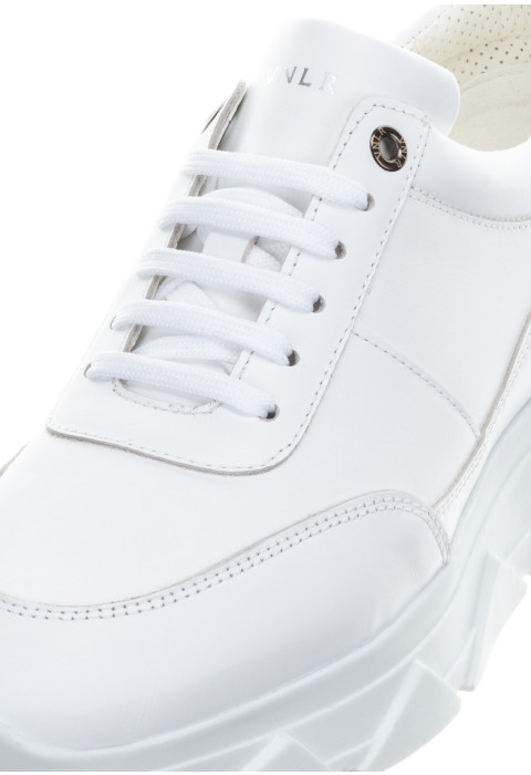 Wit gladleren Rosa sneaker