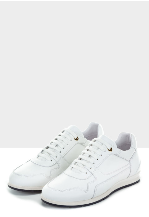 Wit gladleren Davinci sneaker