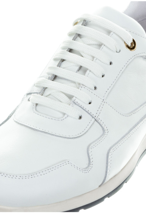 Wit gladleren Davinci sneaker