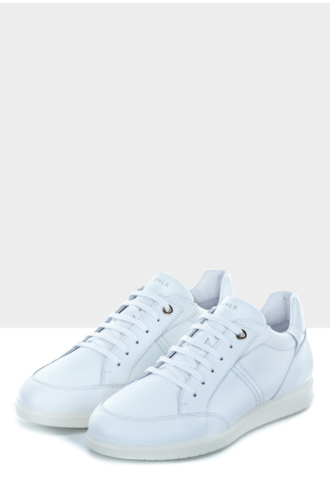 Wit gladleren Mercato sneaker