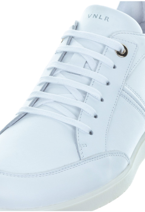 Wit gladleren Mercato sneaker