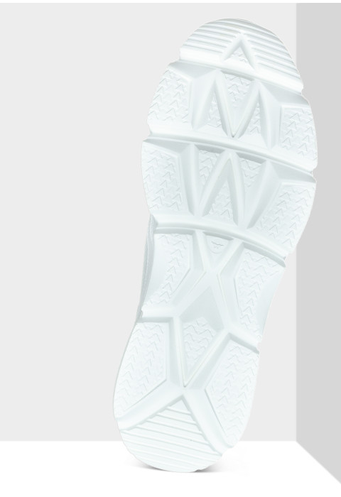 Wit combi gladleren Rock sneaker