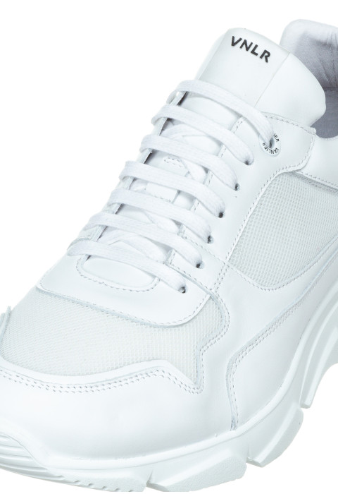 Wit combi gladleren Rock sneaker