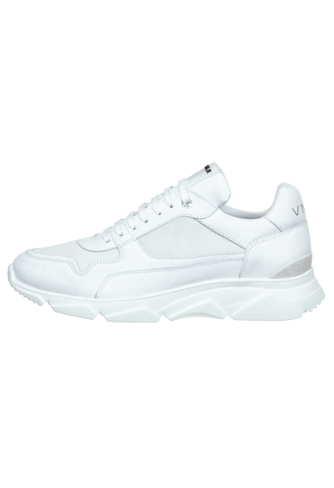 Wit combi gladleren Rock sneaker
