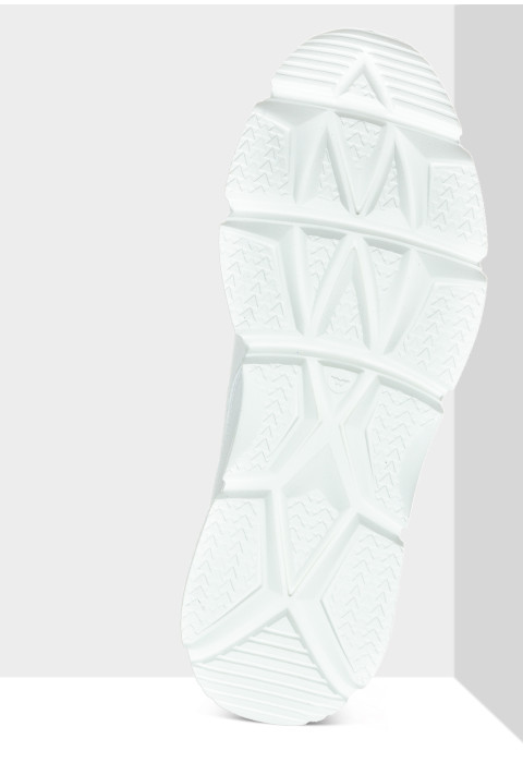 Wit gladleren Rock halfhoge sneaker