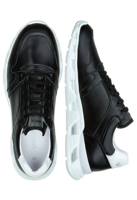 Zwart gladleren Ovada sneaker