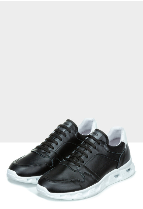 Zwart gladleren Ovada sneaker