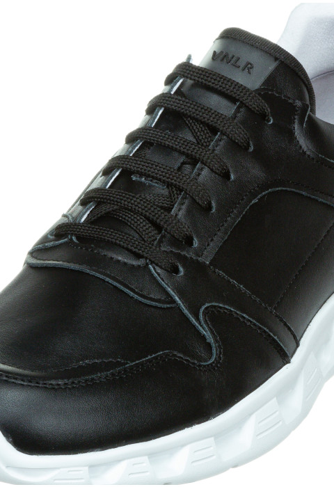 Zwart gladleren Ovada sneaker