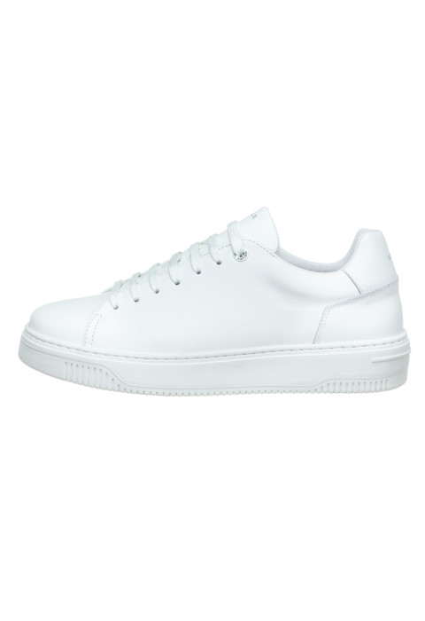 Wit gladleren Lausanne sneaker