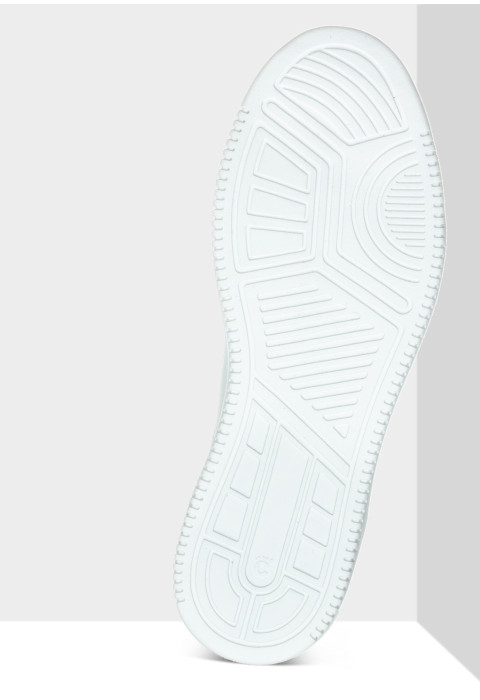 Wit gladleren Lausanne sneaker