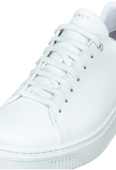 Wit gladleren Lausanne sneaker