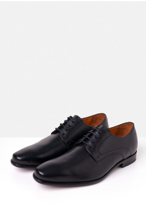 Zwart gladleren Rhodes veterschoen