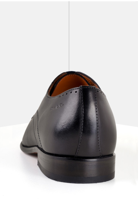 Zwart gladleren Rhodes veterschoen