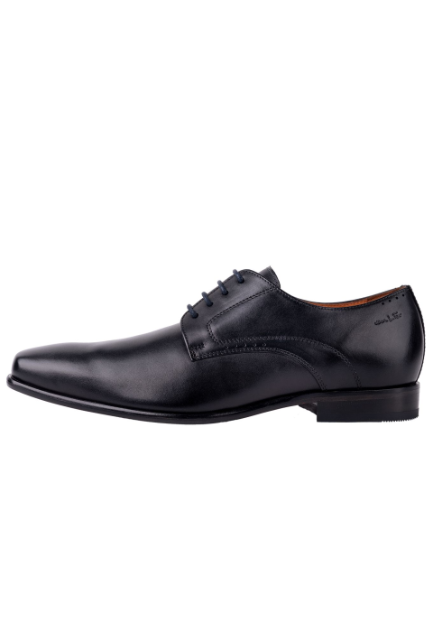 Zwart gladleren Rhodes veterschoen
