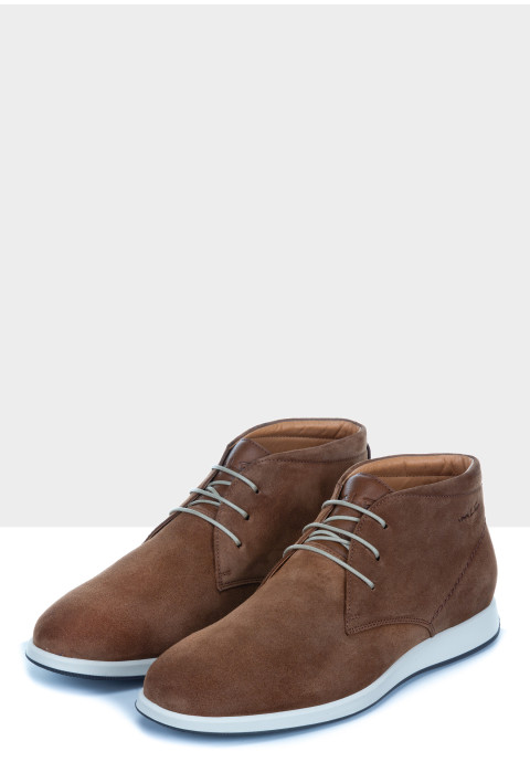 Roest cognac suède Ticino halfhoge veterschoen