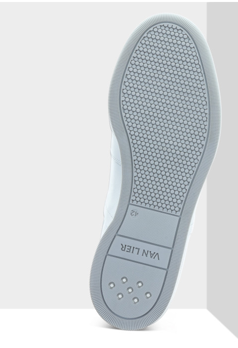 Wit combi gladleren Treviso sneaker