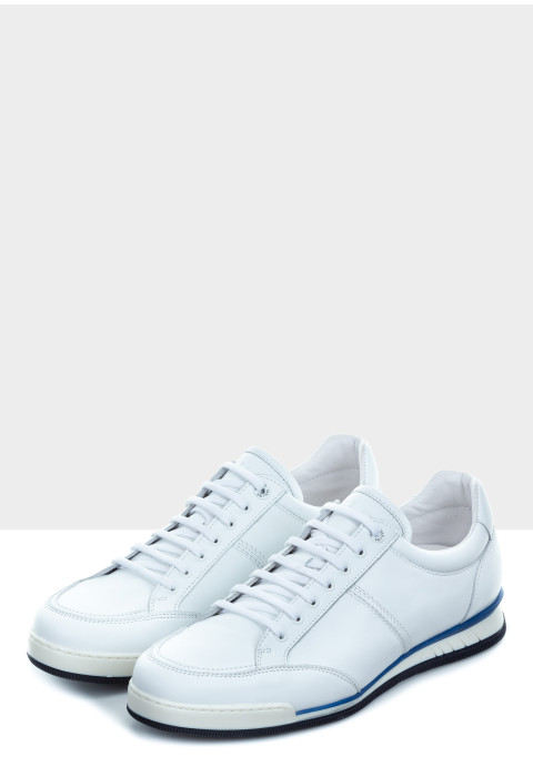 Wit gladleren Magnus sneaker