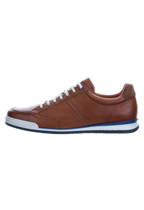 Licht cognac gladleren Magnus sneaker