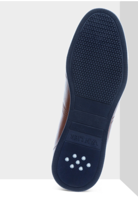 Licht cognac gladleren Magnus sneaker