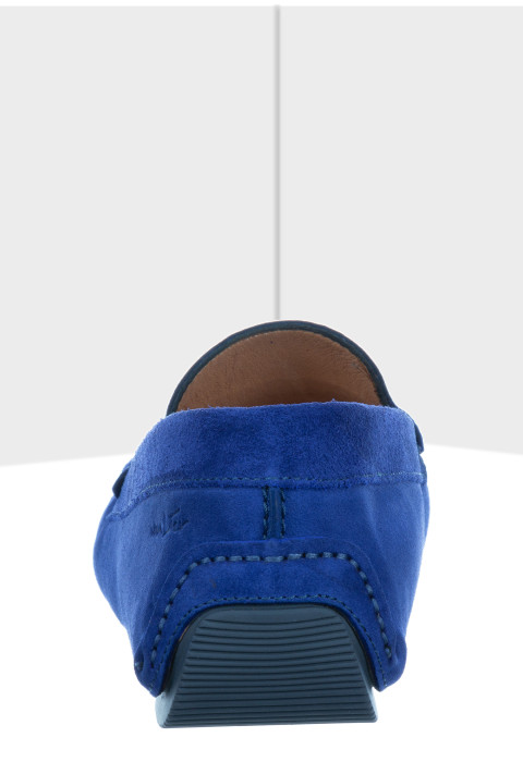 Lichtblauw suède mocassin