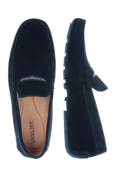 Zwart suède mocassin