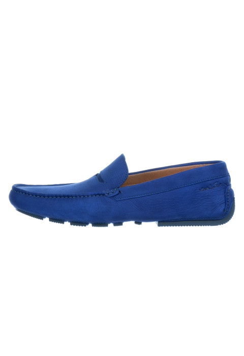 Lichtblauw nubuck mocassin 