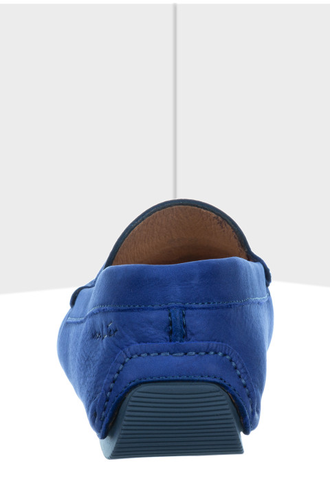 Lichtblauw nubuck mocassin 