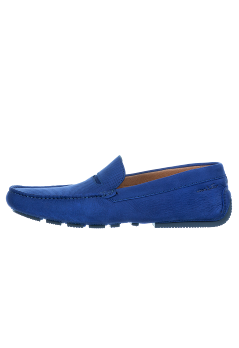 Lichtblauw nubuck mocassin 