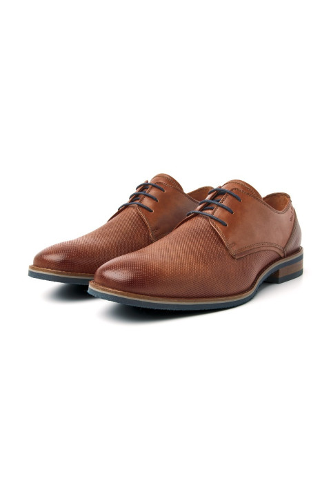 Licht cognac gladleren Amalfi veterschoen