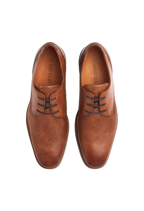 Licht cognac gladleren Amalfi veterschoen