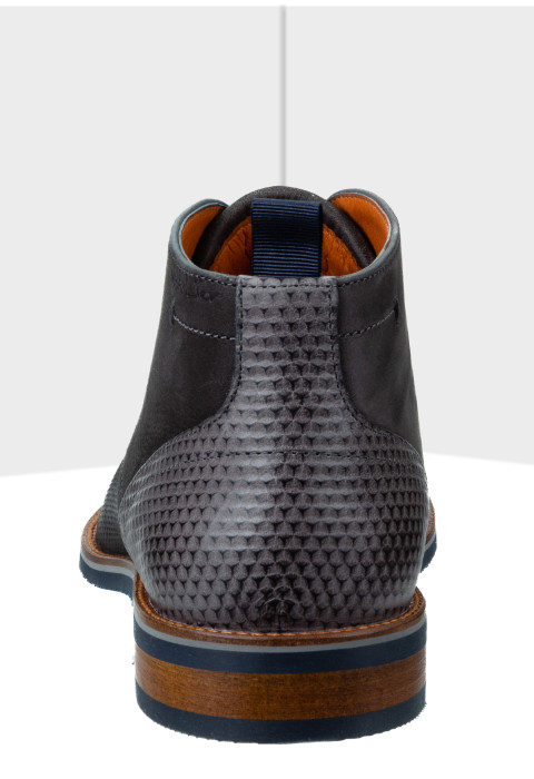 Antraciet nubuck Amalfi halfhoge veterschoen
