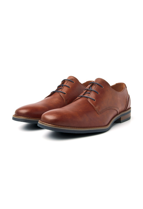 Licht cognac gladleren Amalfi veterschoen
