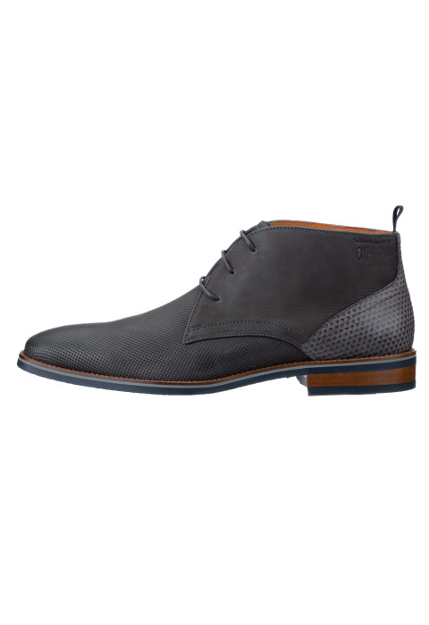 Grijs nubuck Amalfi halfhoge veterschoen