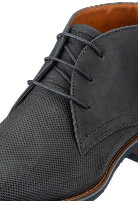 Grijs nubuck Amalfi halfhoge veterschoen