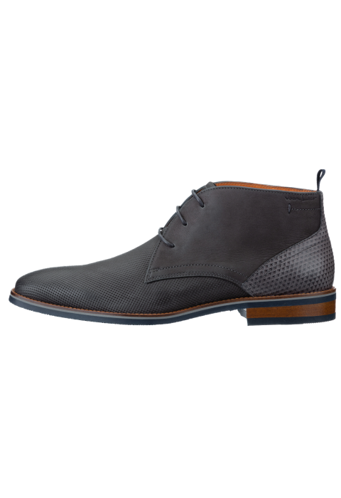 Grijs nubuck Amalfi halfhoge veterschoen