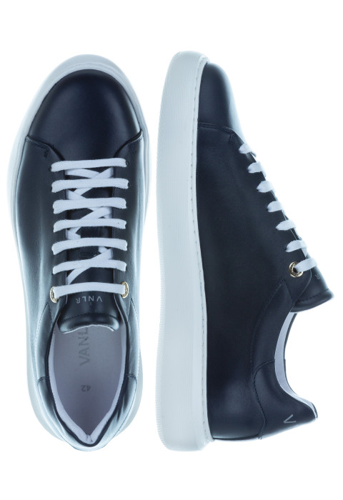 Navy gladleren Vito sneaker