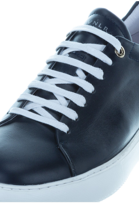 Navy gladleren Vito sneaker